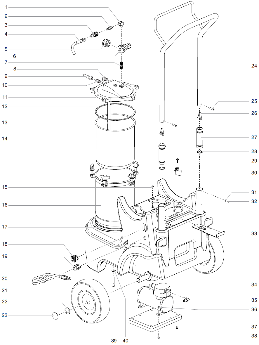 Power Cart (0524000) Parts list
